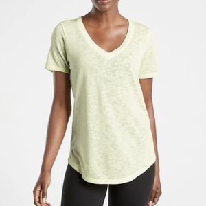 Athleta Short Sleeve Breezy T Shirt Tequila Green Scoop Neck Size 3X